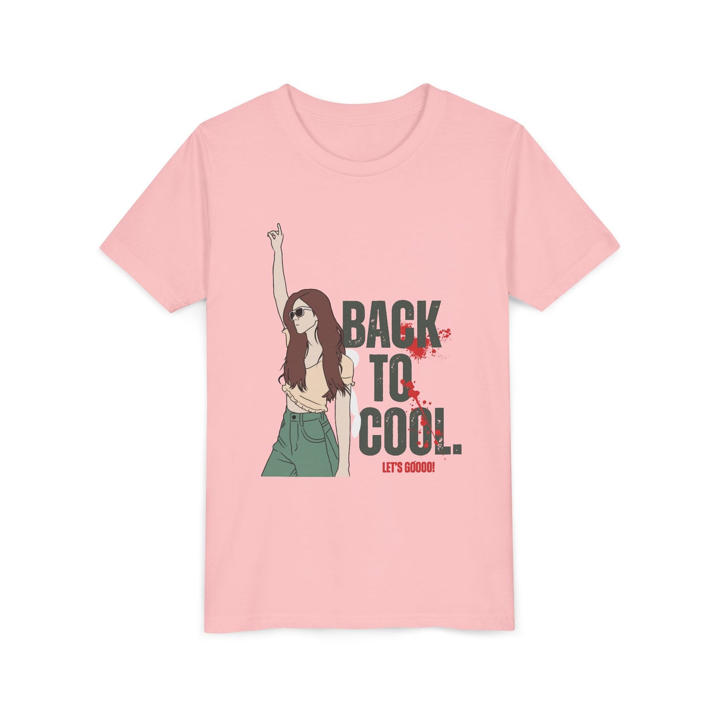 Trendy Youth Tee with Back to Cool Design, Cool T-Shirt for Teens, Gift for Back to School