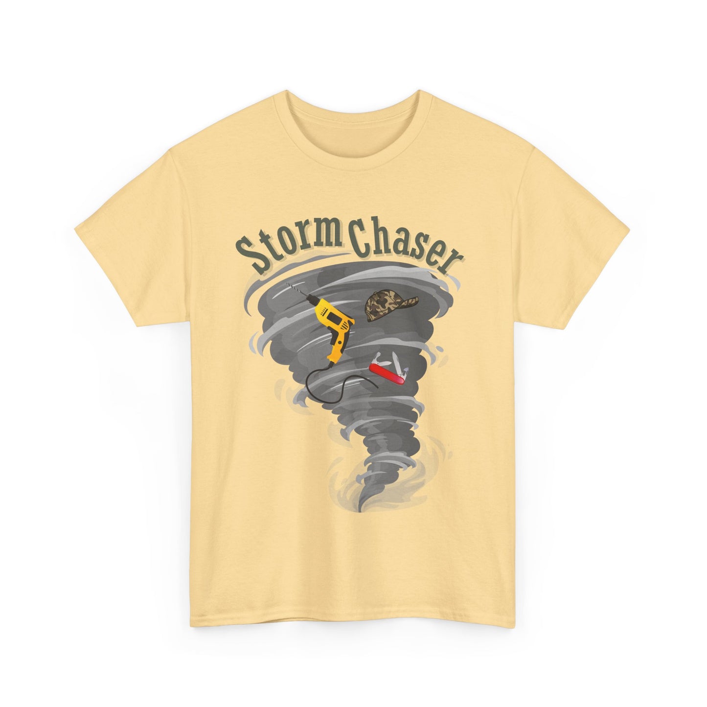 New Dad Storm Chaser Tee, Perfect for Baby showers, Unisex Heavy Cotton Shirt for New Dad, Tornado Lovers Gift, Casual Wear, Outdoor Adventures