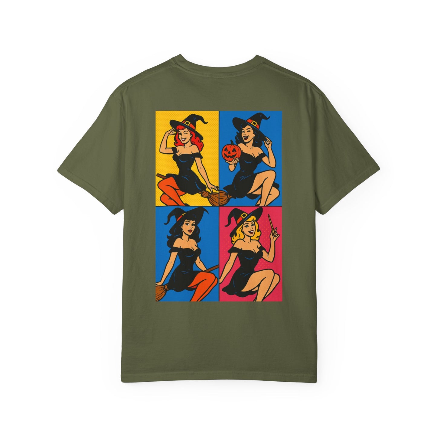Playful Retro Witch T-shirt - Halloween Tee, Unisex Graphic Shirt, Gift for Her, Witchy Fashion, Cosplay Outfit