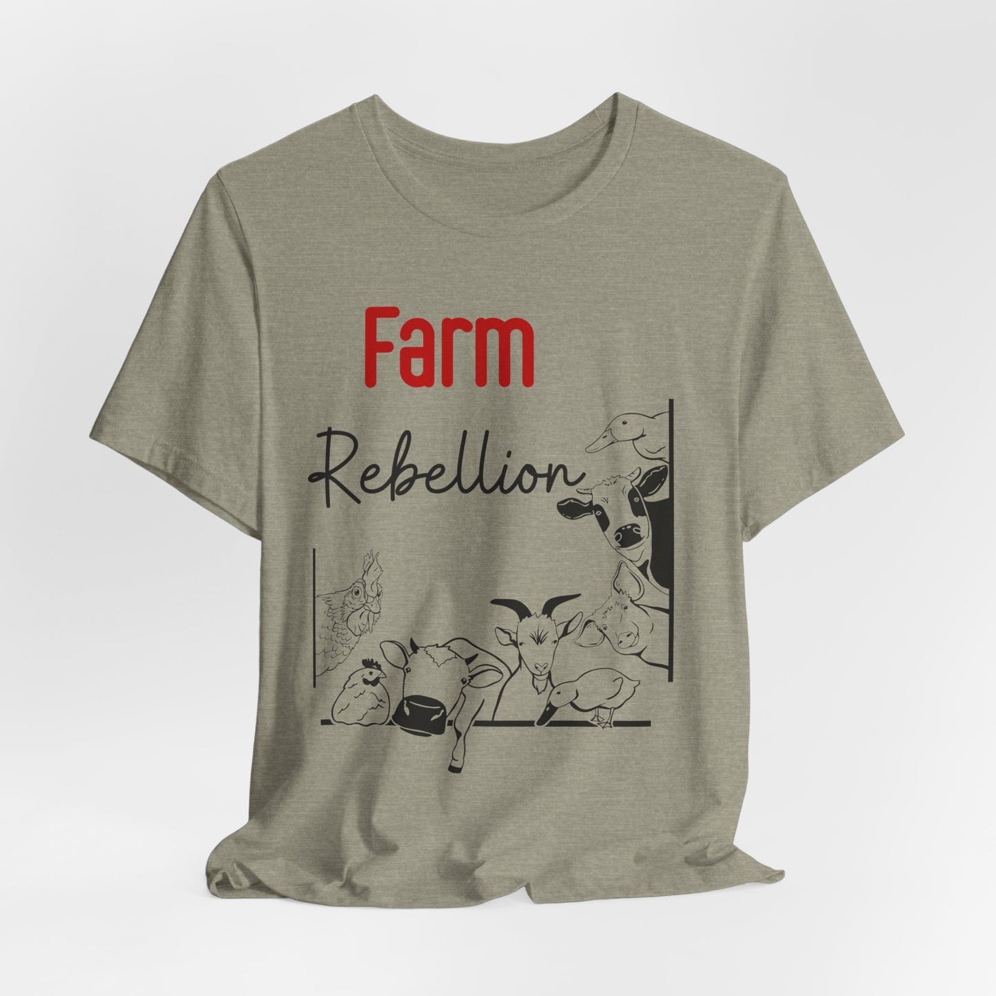 Farm Rebellion Tee for Animal Lovers, Perfect Gift for Farmers, Eco-Conscious Fashion