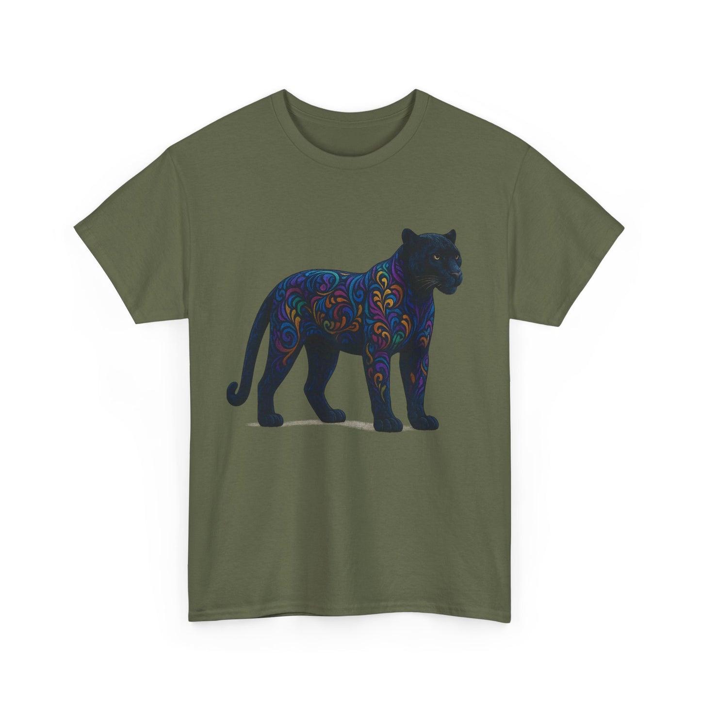 Colorful Panther Unisex Tee, Animal Lover Gift, Unique Graphic Tee