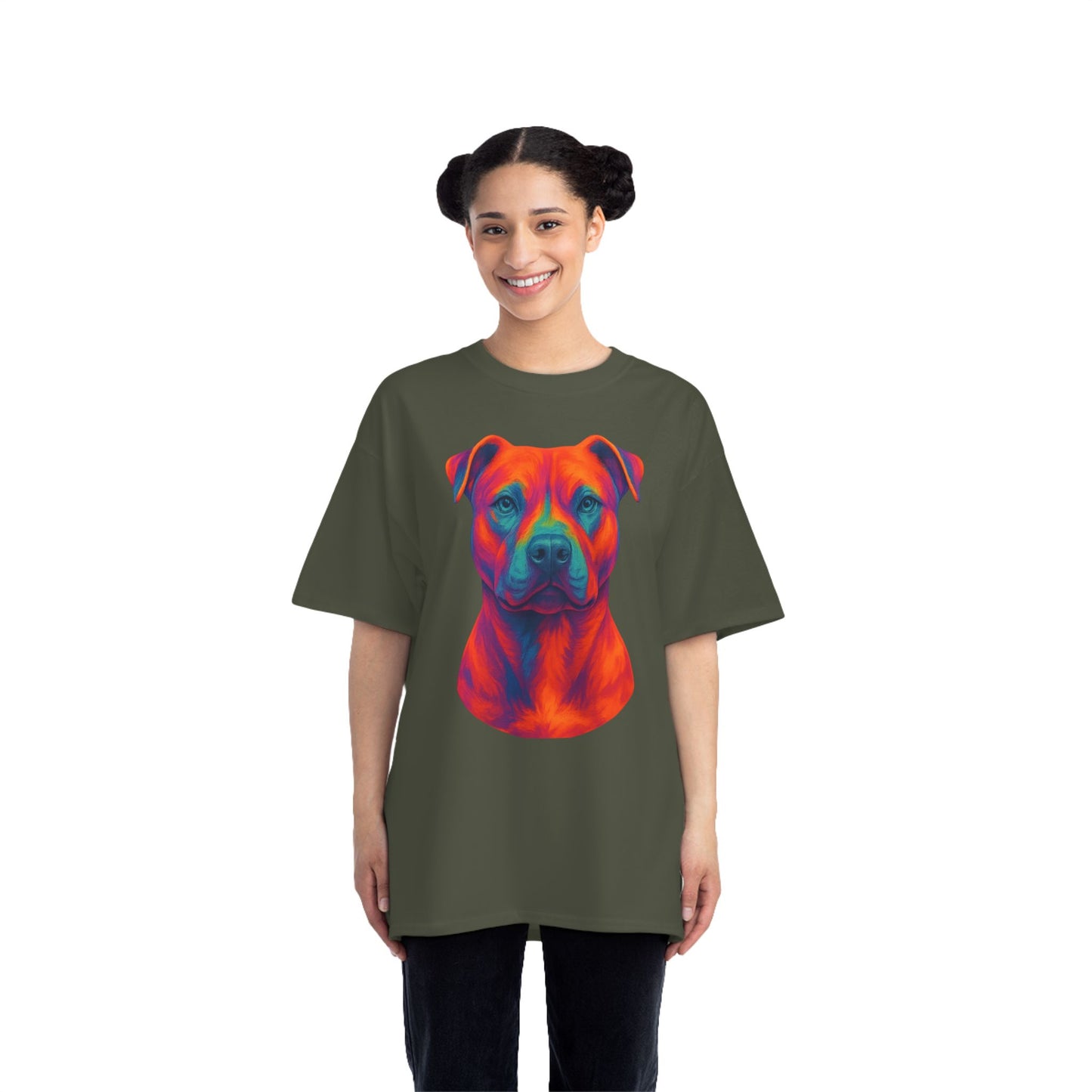 Vibrant Dog Lover's T-Shirt, Pet Apparel, Short-Sleeve Tee, Colorful Canine Art, Gift for Dog Owners, Animal Lover Fashion
