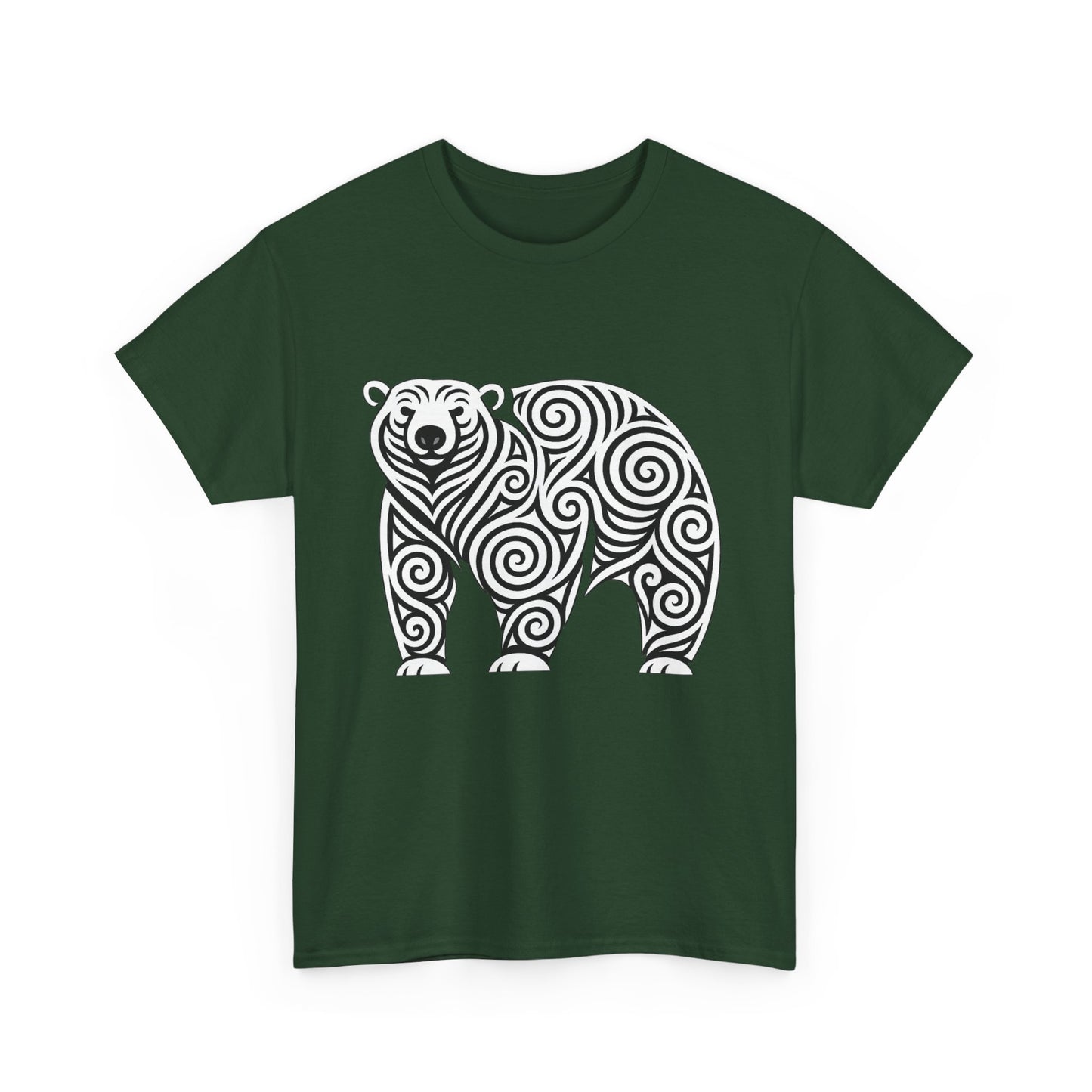Stylish Bear Graphic Tee - Unisex Heavy Cotton T-Shirt, Animal Lover Gift, Unique Nature Apparel