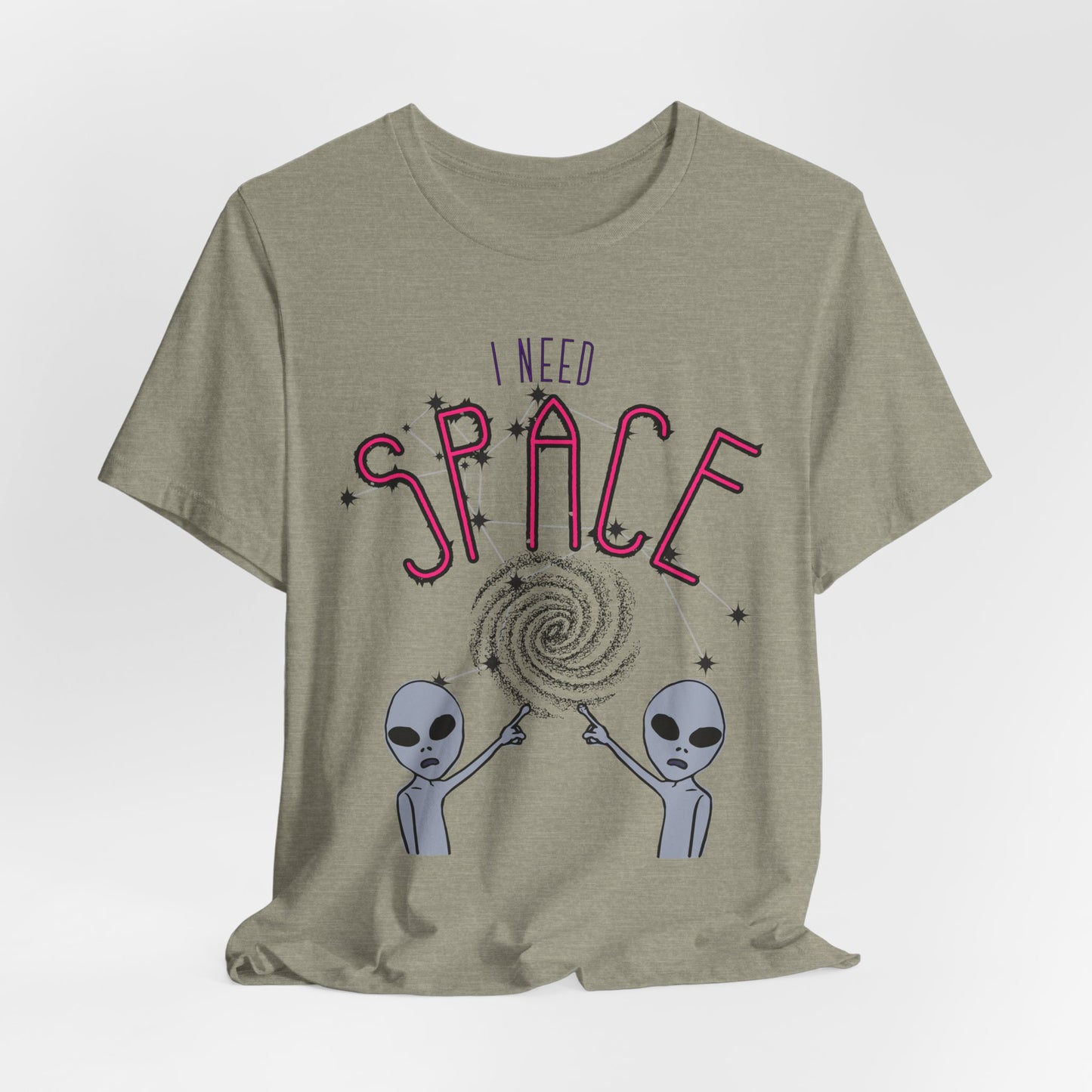 I Need Space Alien Tees, ABA RBT Tee, Casual Wear, Gift for Space Lovers, Alien Merchandise, Fun Tee for Friends