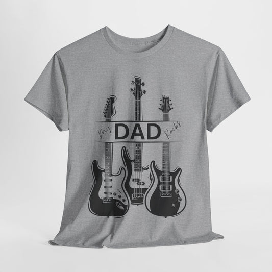 Guitar Dad Cotton Tee, Perfect Gift for Father's Day, Music Lover T-Shirt, Rock Star Dad Apparel