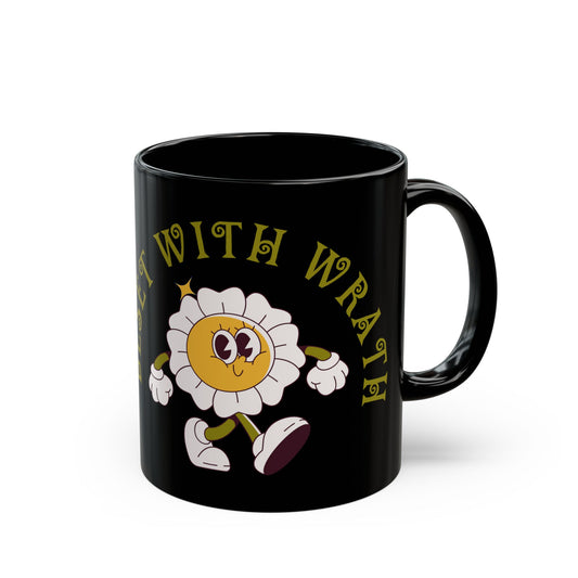 Sarcastic Floral Wrath Coffee Mug: Grumpy Person's Funny Coffee Cup with Dark Humor