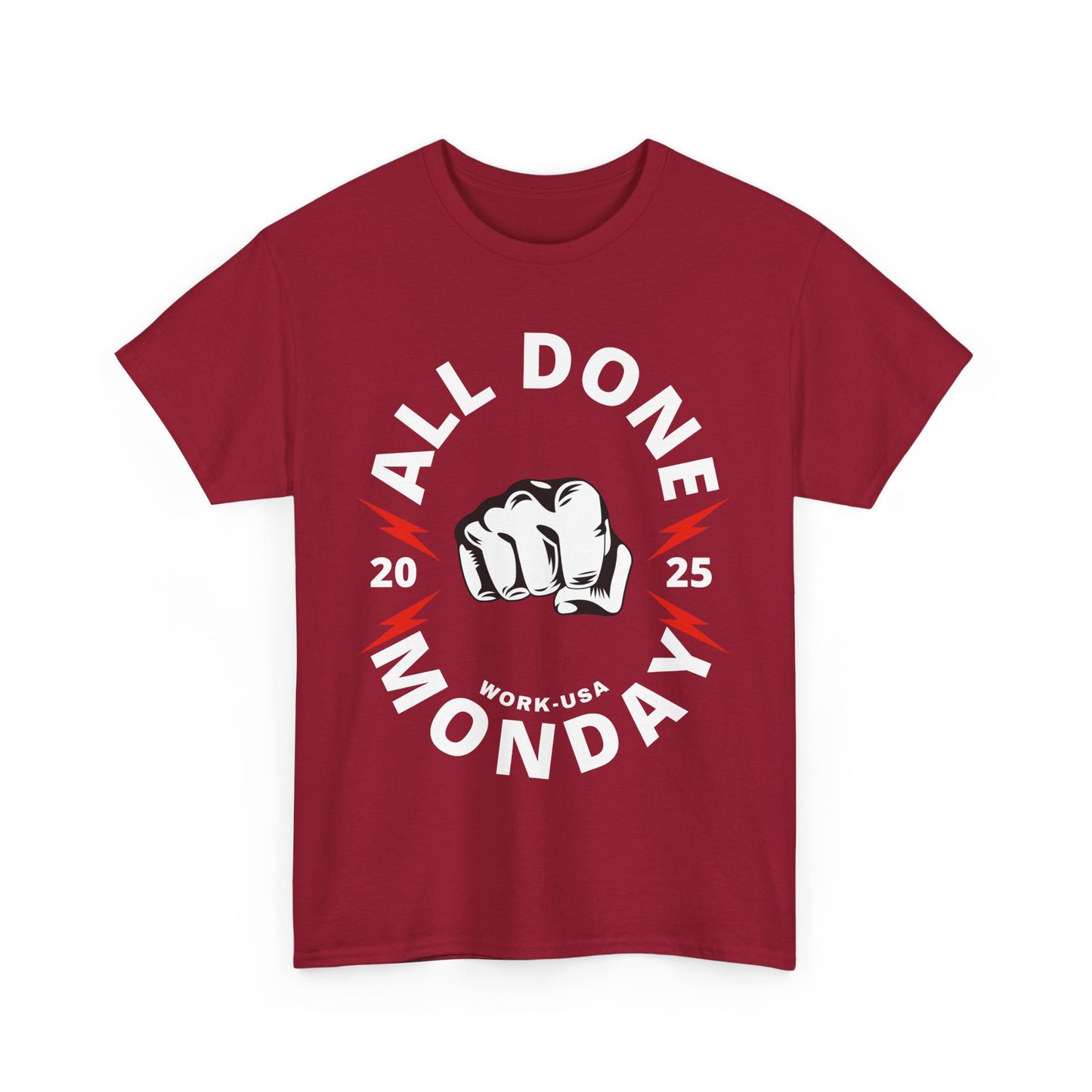 RBT, ABA, All Done Monday Unisex Heavy Cotton Tee, Funny Monday T-Shirt
