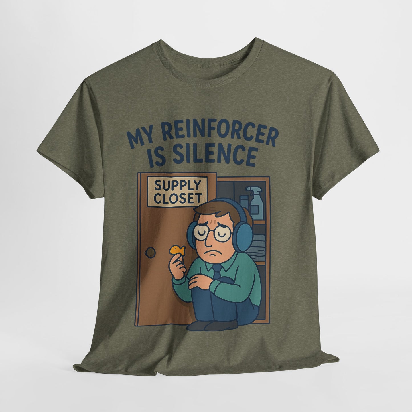 Funny RBT ABA Therapist Tee – Hiding in Closet Graphic – Behavior Technician Humor Shirt