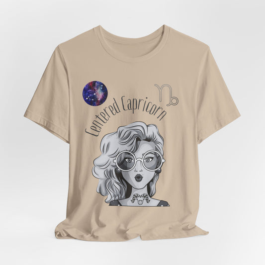 Capricorn Zodiac Short Sleeve T-Shirt | Astrological Gift, Horoscope Tee