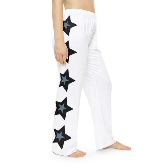 Stylish Star-Pattern Women's Pajama Pants, Cozy Lounge Wear, Sleepwear, Gift for Her, Starry Night Sleep Pants