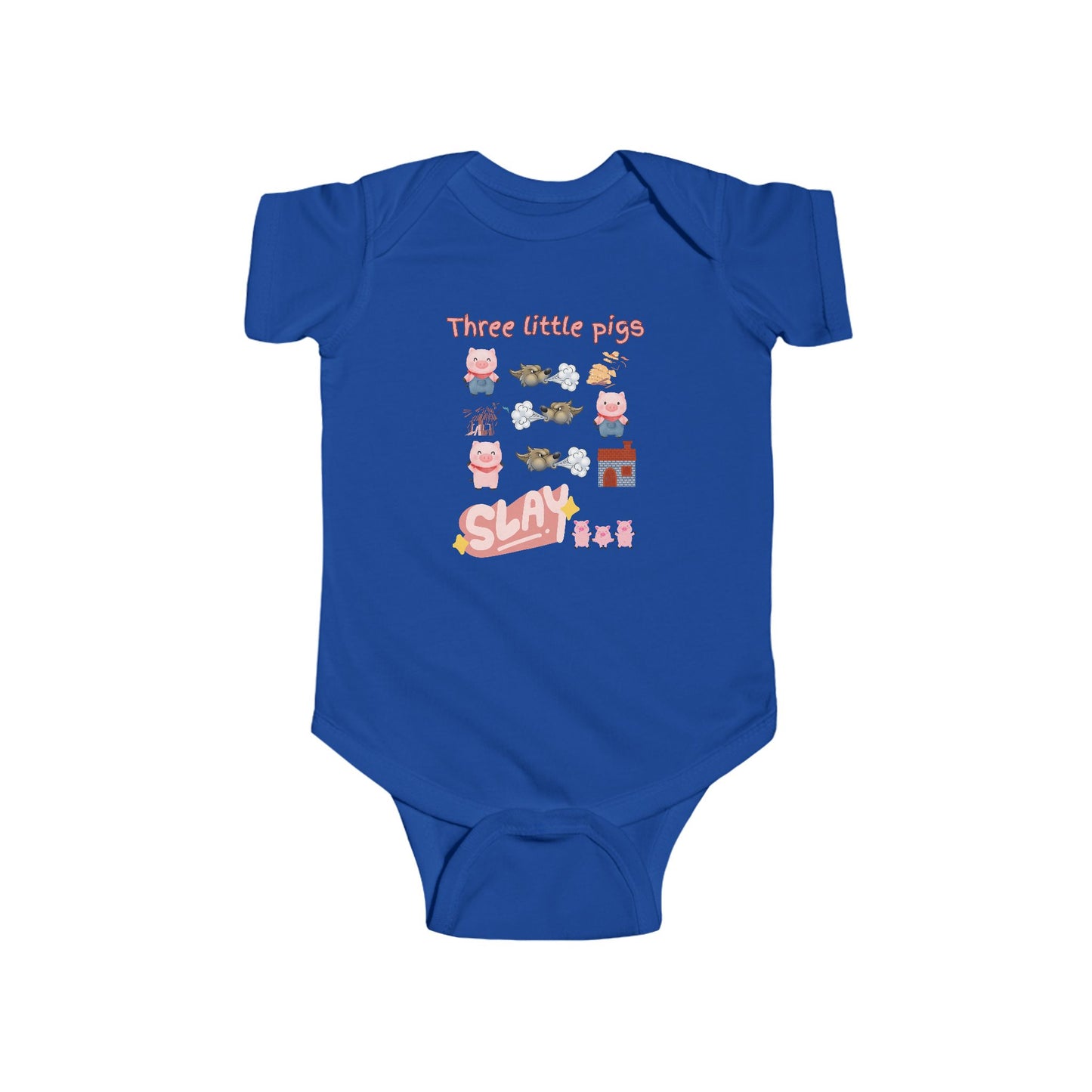 Baby Bodysuit - Three Little Pigs Story outfit - Hard Work Pays Off - 'Slay'