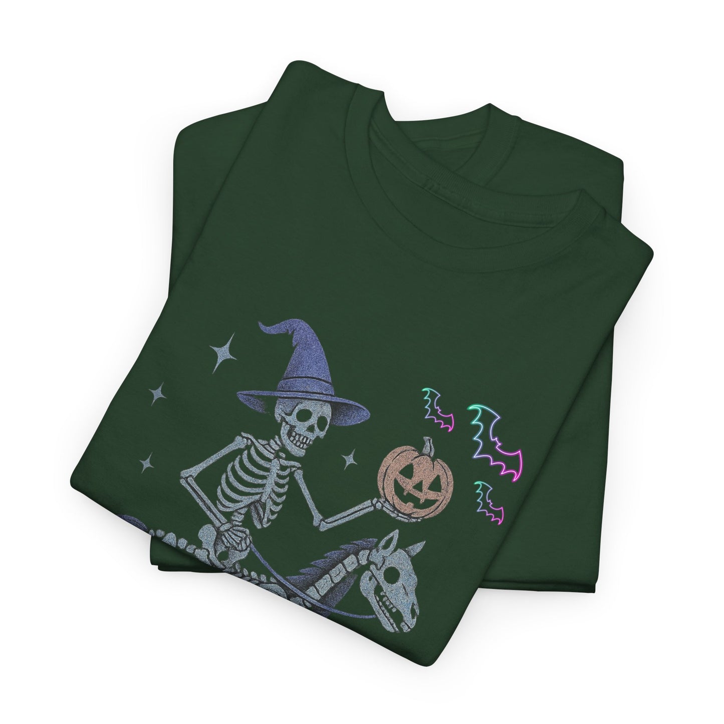 Halloween Skeleton Tee, Funny Halloween Shirt, Unisex Creepy Cotton Tee, Trick or Treat Yo Self Shirt, Halloween Party Apparel