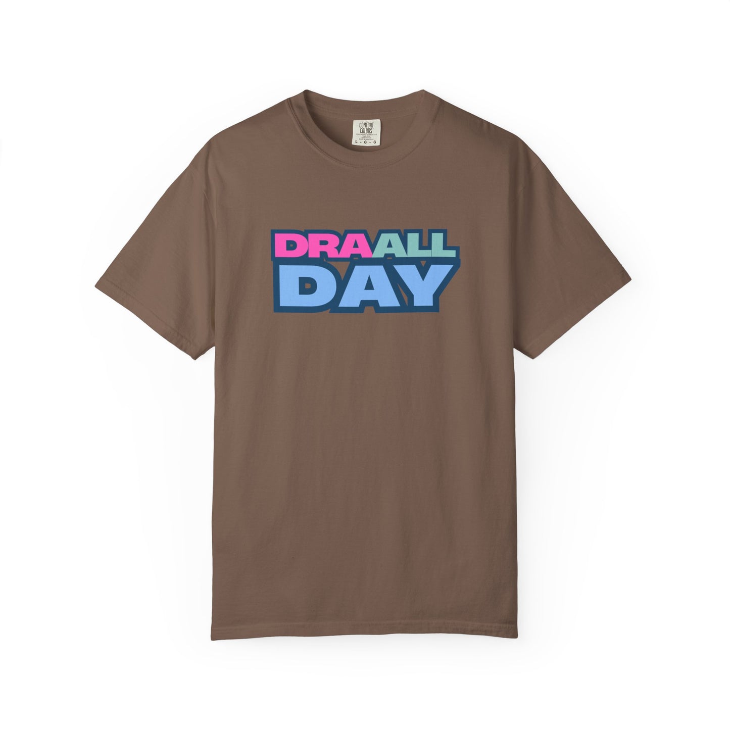 RBT BCBA Comfort Colors T-Shirt with 'DRA ALL DAY' Graphic, Casual ABA Tee, Gift for Therapist, Fun Statement Shirt