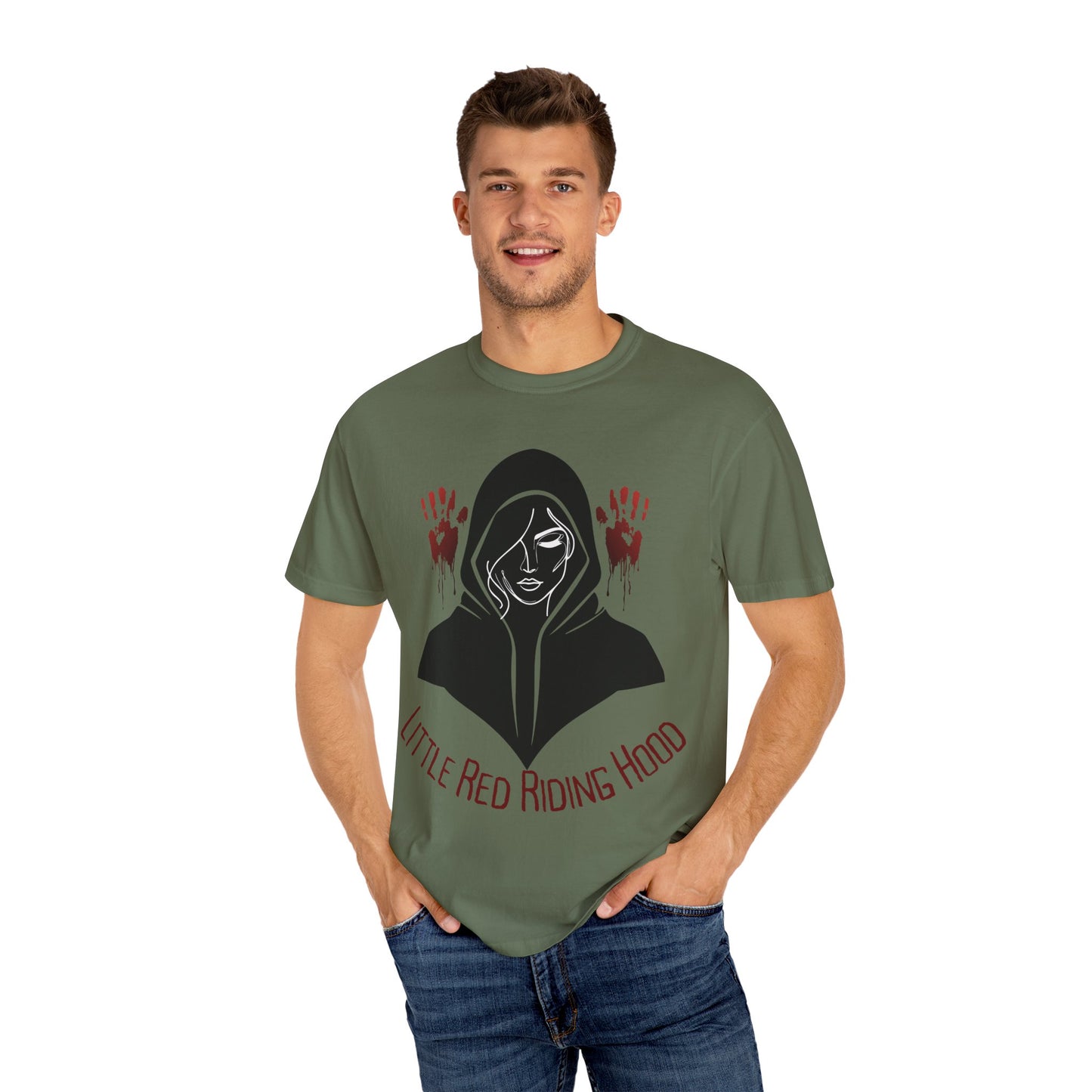 Gothic Fairytale T-Shirt, Little Red Riding Hood Tee, Spooky Shirts, Halloween Outfit, Alternative Clothing