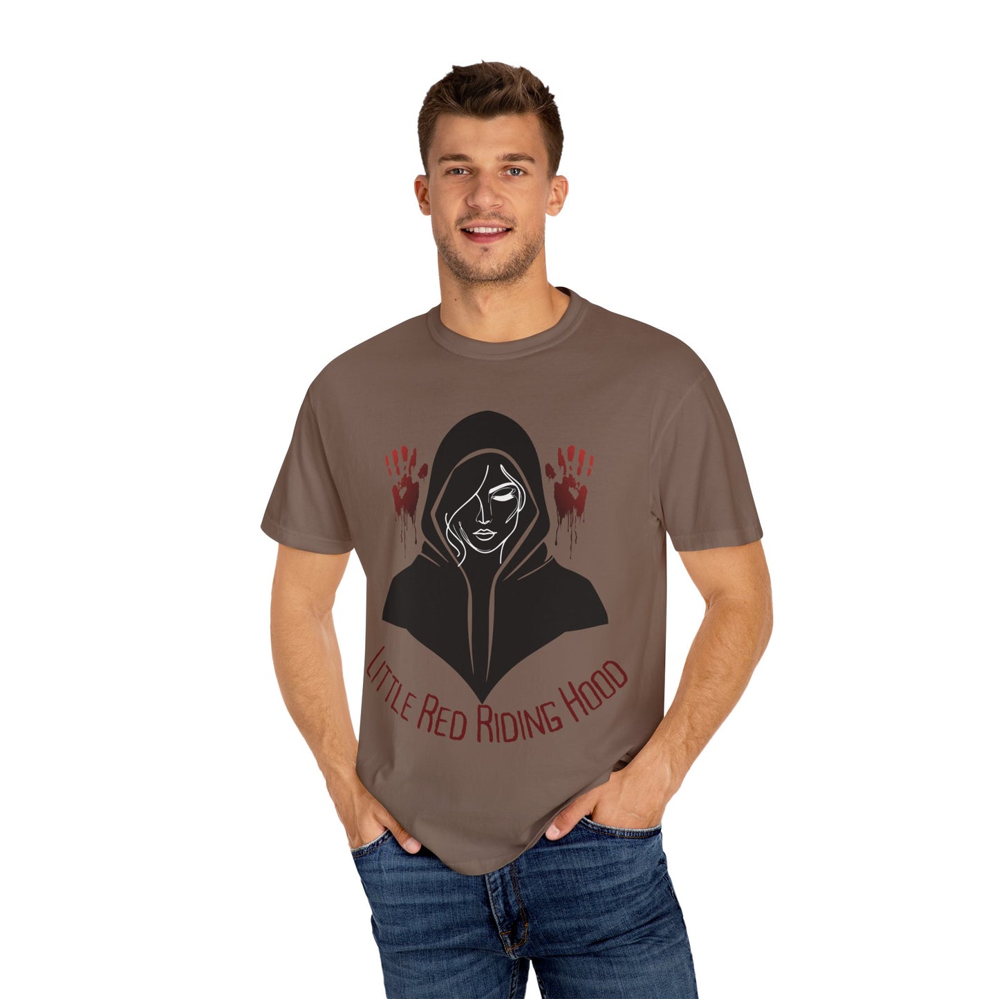 Gothic Fairytale T-Shirt, Little Red Riding Hood Tee, Spooky Shirts, Halloween Outfit, Alternative Clothing