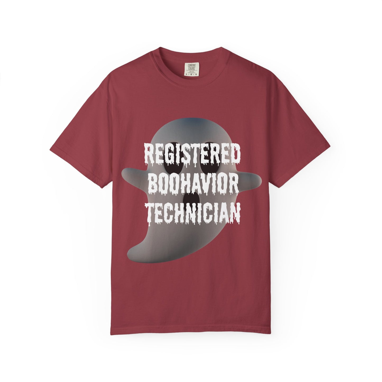 Ghostly RBT Humor Unisex Tee - Registered Boo-Havior Technician - Funny Gift for Halloween, Comic Fans, Ghost Lovers, Casual Wear