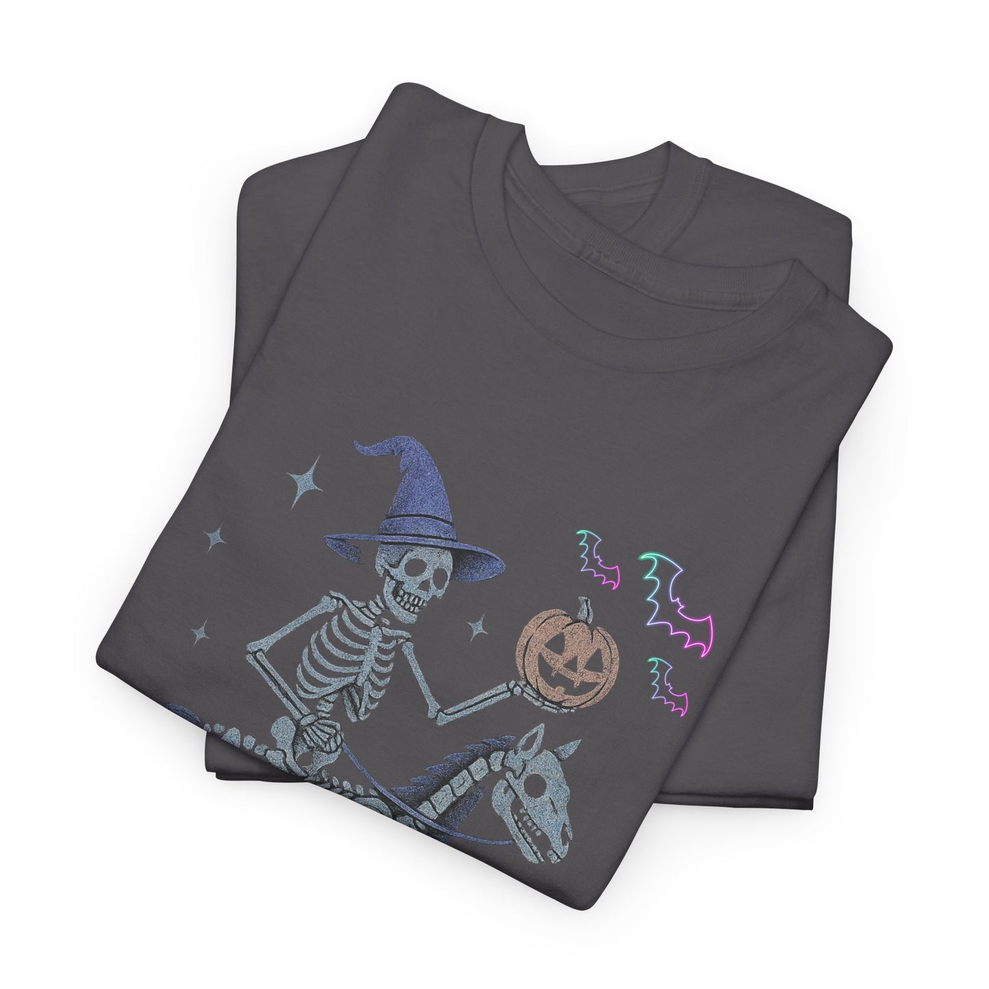 Halloween Skeleton Tee, Funny Halloween Shirt, Unisex Creepy Cotton Tee, Trick or Treat Yo Self Shirt, Halloween Party Apparel