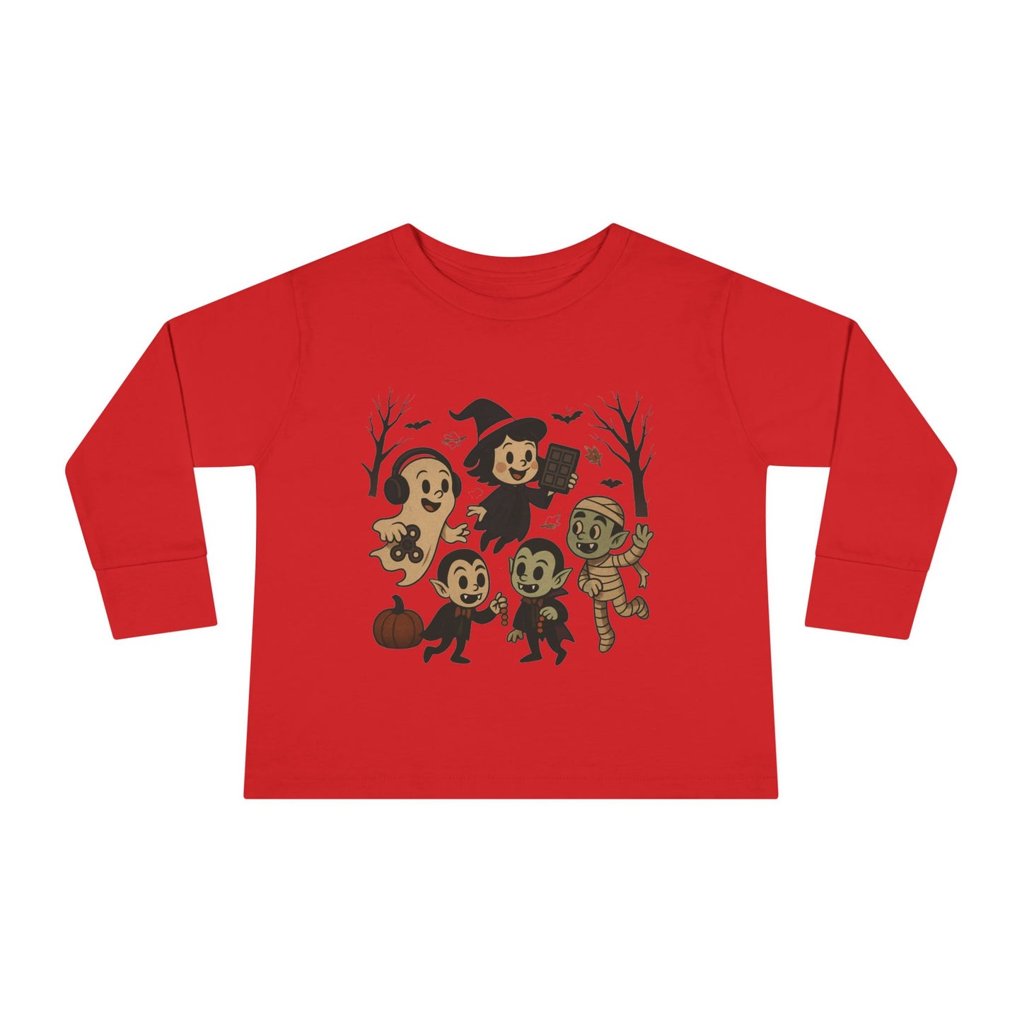 Halloween Toddler Long Sleeve Tee, Cute Ghosts and Monsters Kids Shirt, Toddler Halloween Costume, Trick or Treat Top, Spooky Gift for [...]