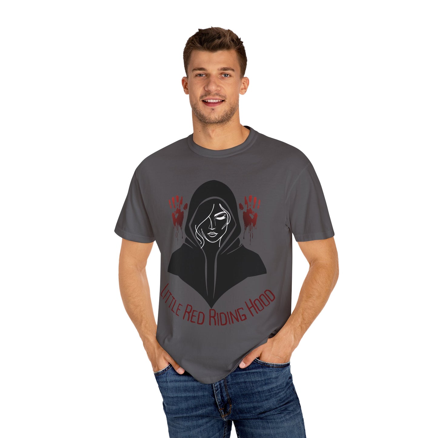 Gothic Fairytale T-Shirt, Little Red Riding Hood Tee, Spooky Shirts, Halloween Outfit, Alternative Clothing