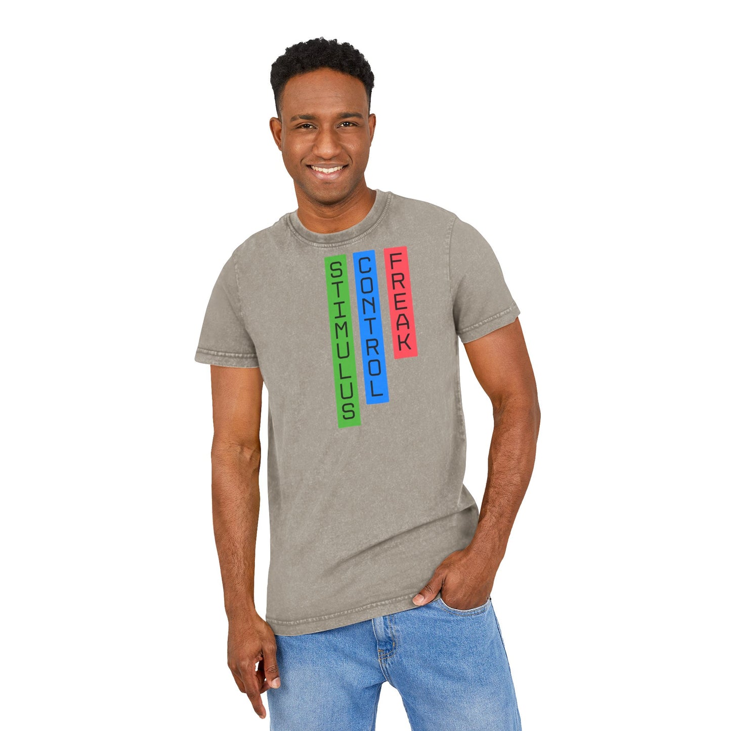 Acid Washed RBT BCBA Graphic Tee - Stimulus Control Freak, ABA Style Shirt, Cool Casual Wear, Gift for Friends, Everyday Comfort