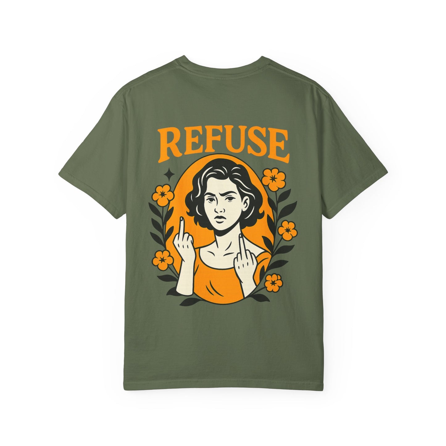 Trendy Graphic Tee for Bold Statement, Lemon & Refusal Design, Unisex Casual Wear, Gift for Friends, Streetwear Style