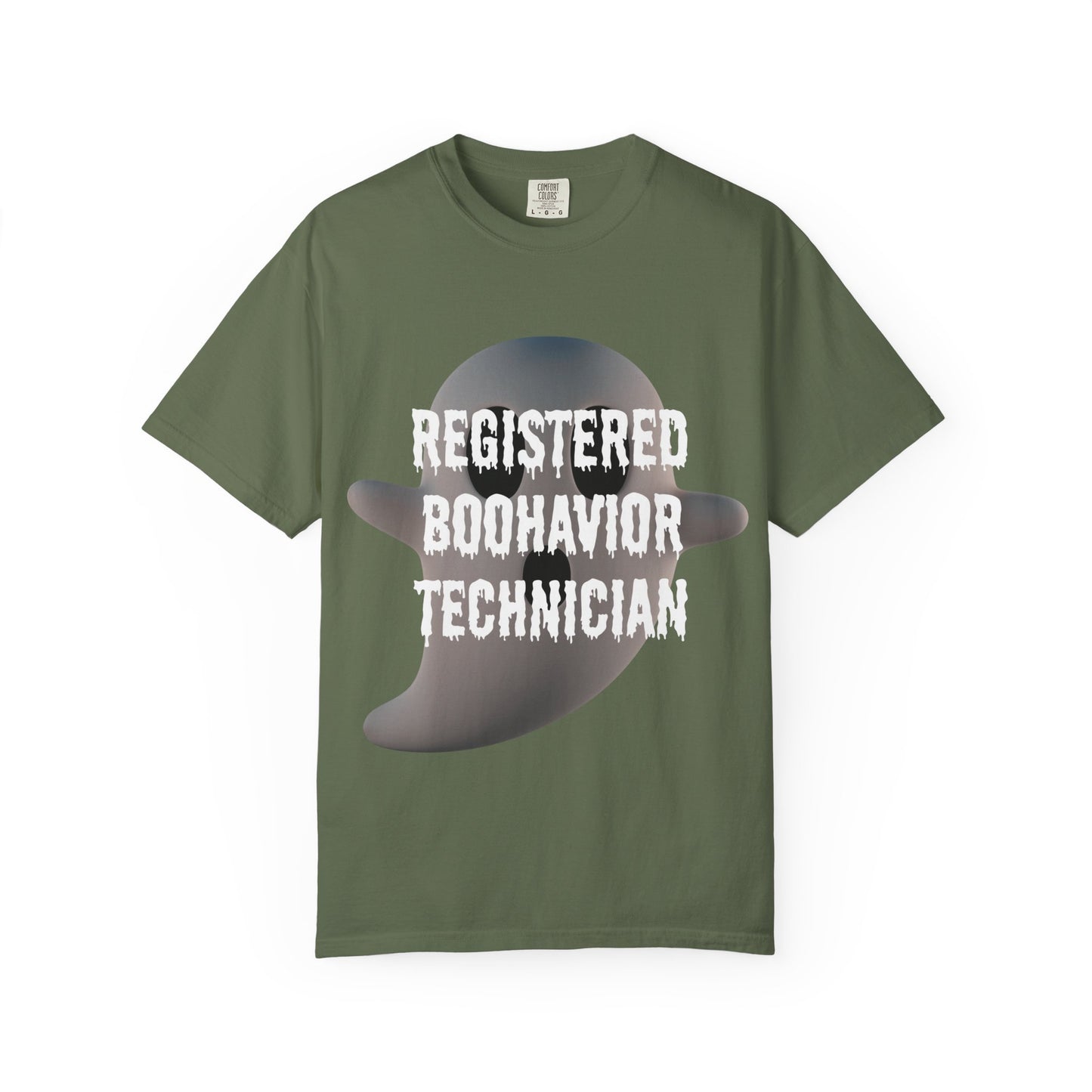 Ghostly RBT Humor Unisex Tee - Registered Boo-Havior Technician - Funny Gift for Halloween, Comic Fans, Ghost Lovers, Casual Wear