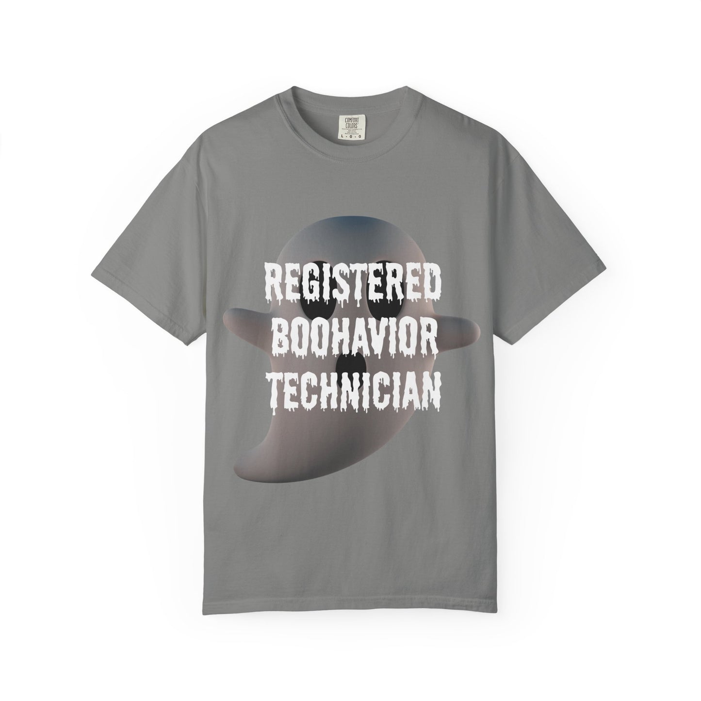 Ghostly RBT Humor Unisex Tee - Registered Boo-Havior Technician - Funny Gift for Halloween, Comic Fans, Ghost Lovers, Casual Wear