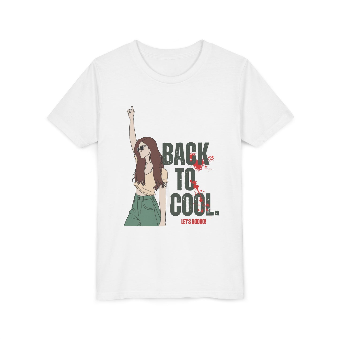Trendy Youth Tee with Back to Cool Design, Cool T-Shirt for Teens, Gift for Back to School