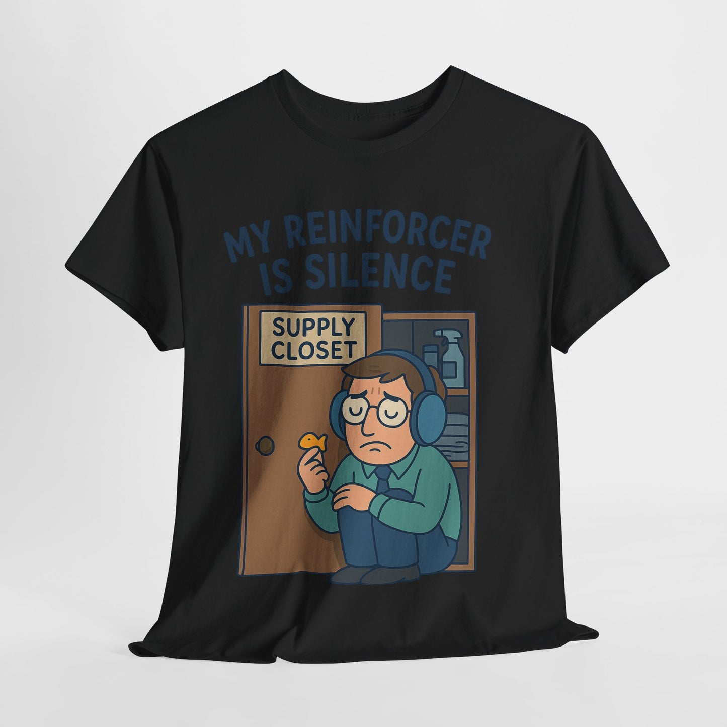 Funny RBT ABA Therapist Tee – Hiding in Closet Graphic – Behavior Technician Humor Shirt