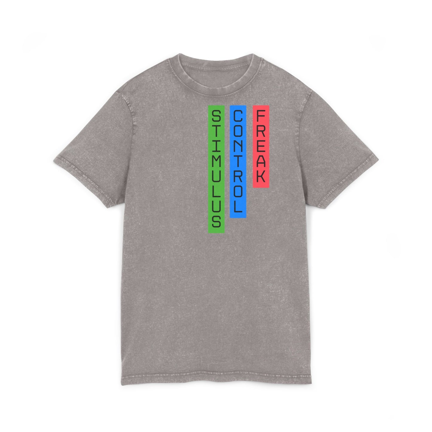 Acid Washed RBT BCBA Graphic Tee - Stimulus Control Freak, ABA Style Shirt, Cool Casual Wear, Gift for Friends, Everyday Comfort