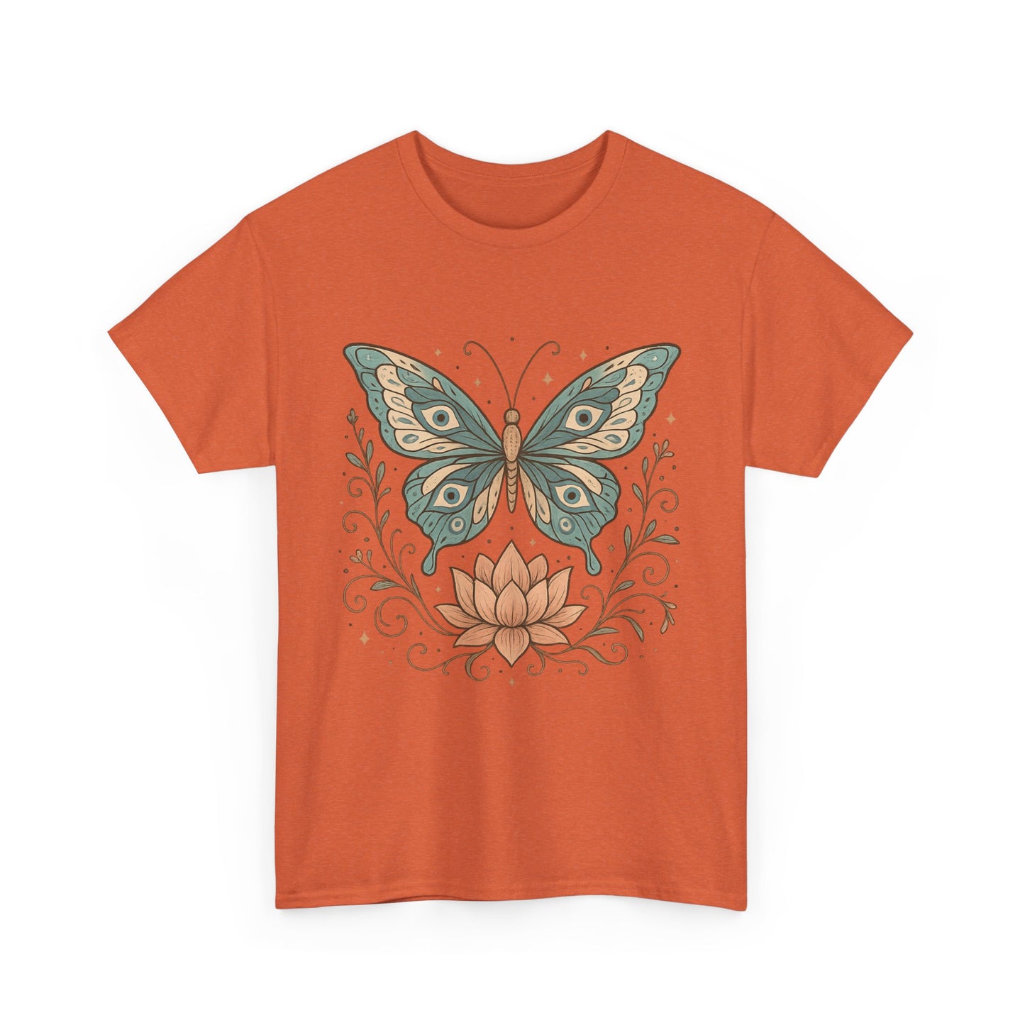 Boho Butterfly Tee, Nature Lover Shirt, Unisex Cotton T-Shirt for Gifts Bohemian Style Apparel