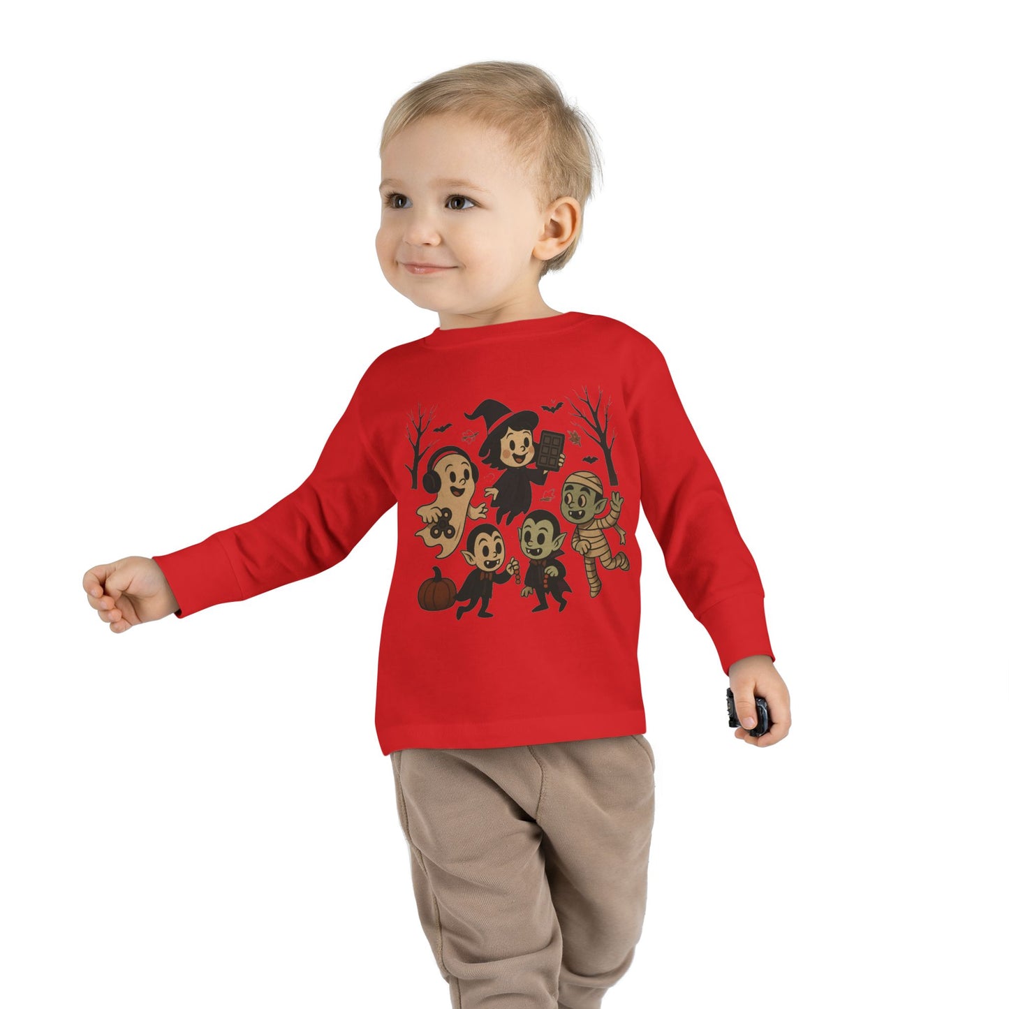 Halloween Toddler Long Sleeve Tee, Cute Ghosts and Monsters Kids Shirt, Toddler Halloween Costume, Trick or Treat Top, Spooky Gift for [...]