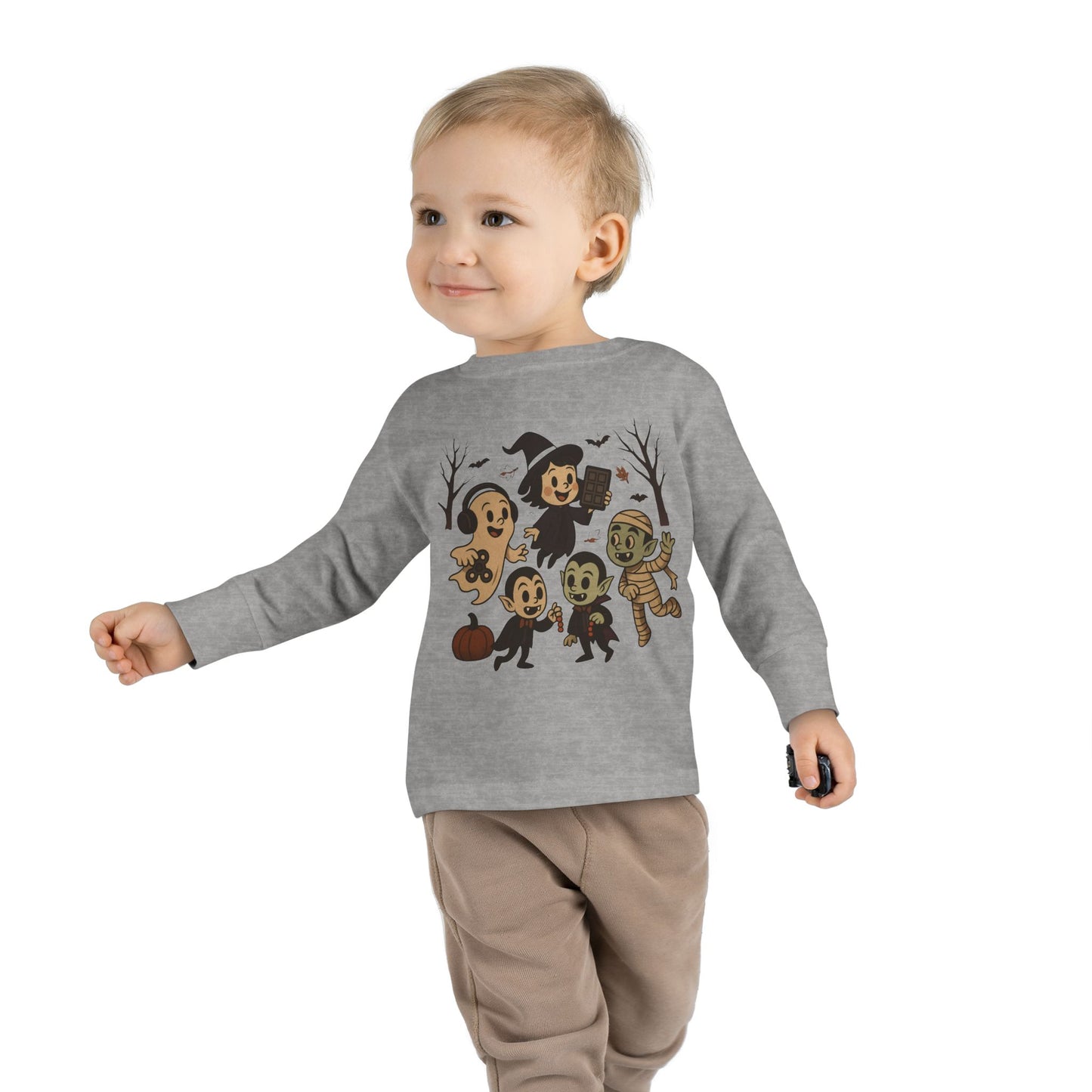Halloween Toddler Long Sleeve Tee, Cute Ghosts and Monsters Kids Shirt, Toddler Halloween Costume, Trick or Treat Top, Spooky Gift for [...]