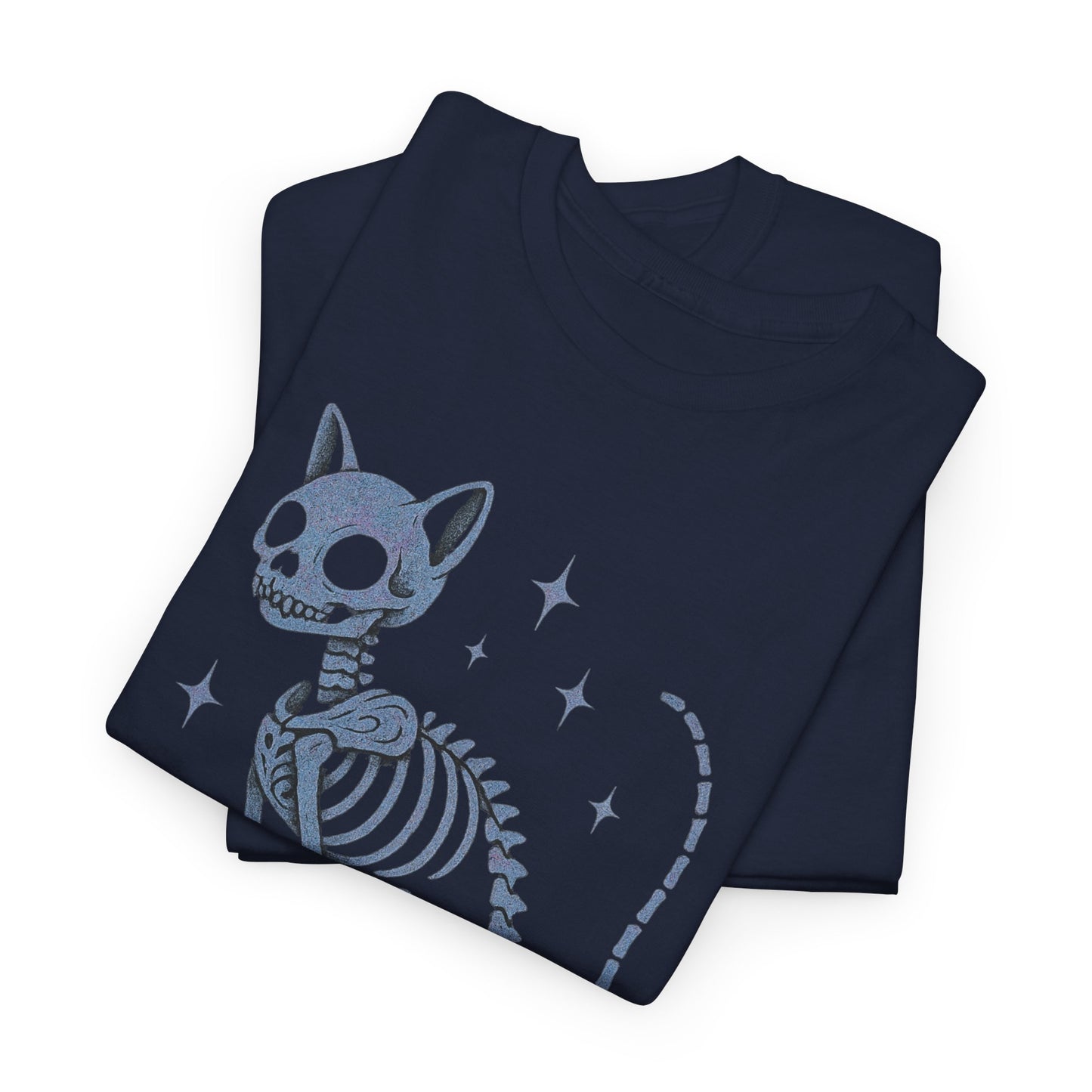Purranormal Activity Cat Skeleton Tee, Unisex Halloween Shirt, Cute Cat Lover Gift, Spooky Graphic Tee, Casual Festive Wear