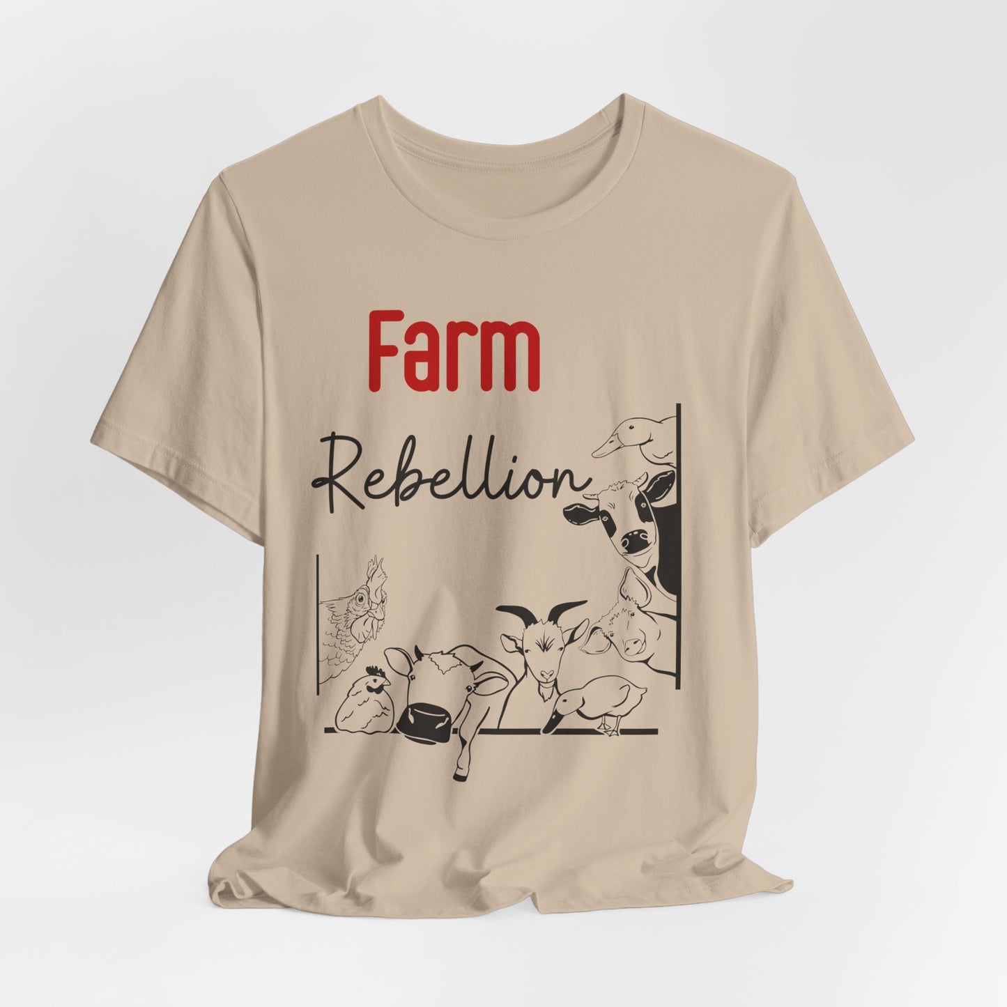 Farm Rebellion Tee for Animal Lovers, Perfect Gift for Farmers, Eco-Conscious Fashion