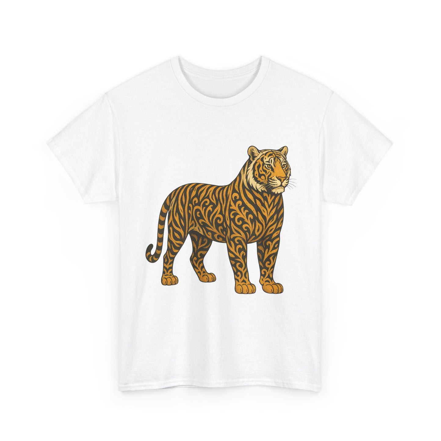 Tiger Graphic Unisex Heavy Cotton Tee | Animal Lover's Gift | Nature Enthusiast Shirt