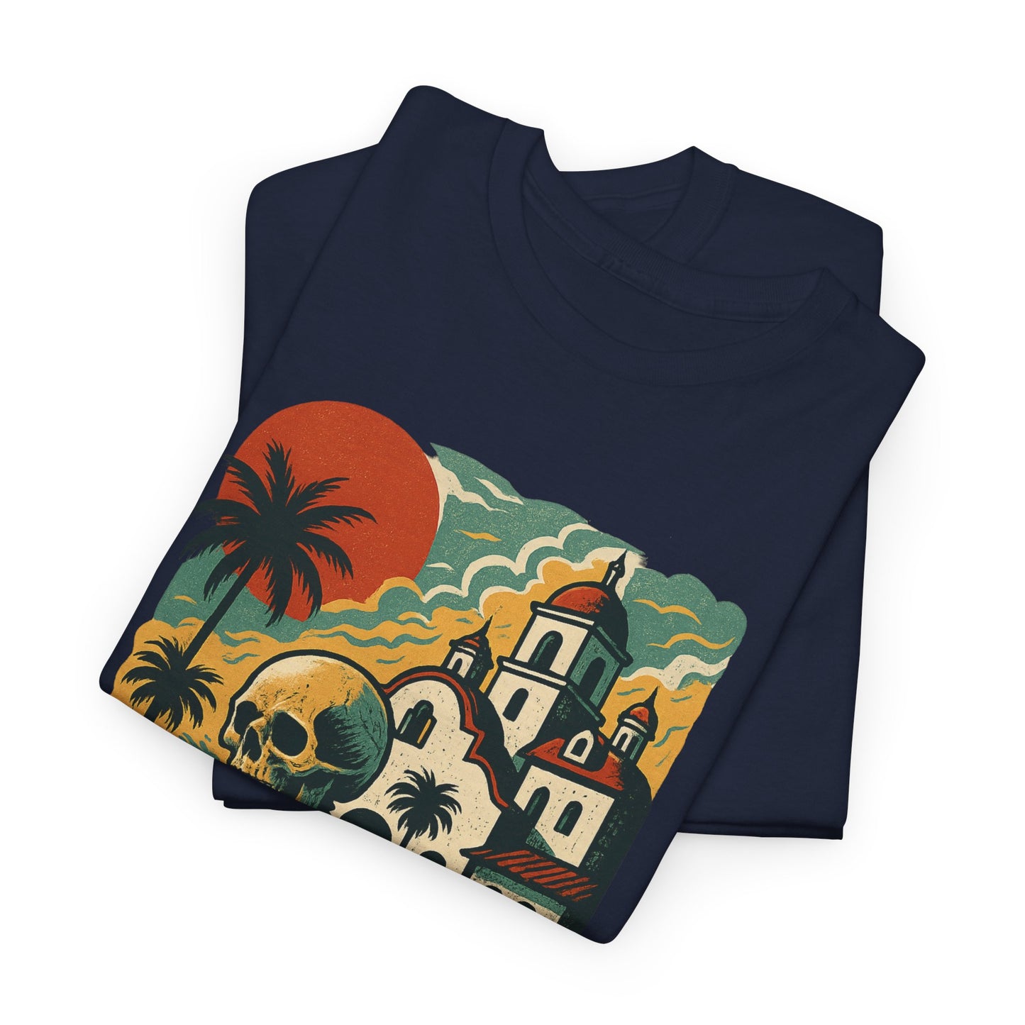 Retro Skeleton Palm Tree Tee, California Hotel, Vintage Beach T-Shirt, Unisex Graphic Top, Summer Vibes Shirt, Ideal for Halloween, Day of the Dead