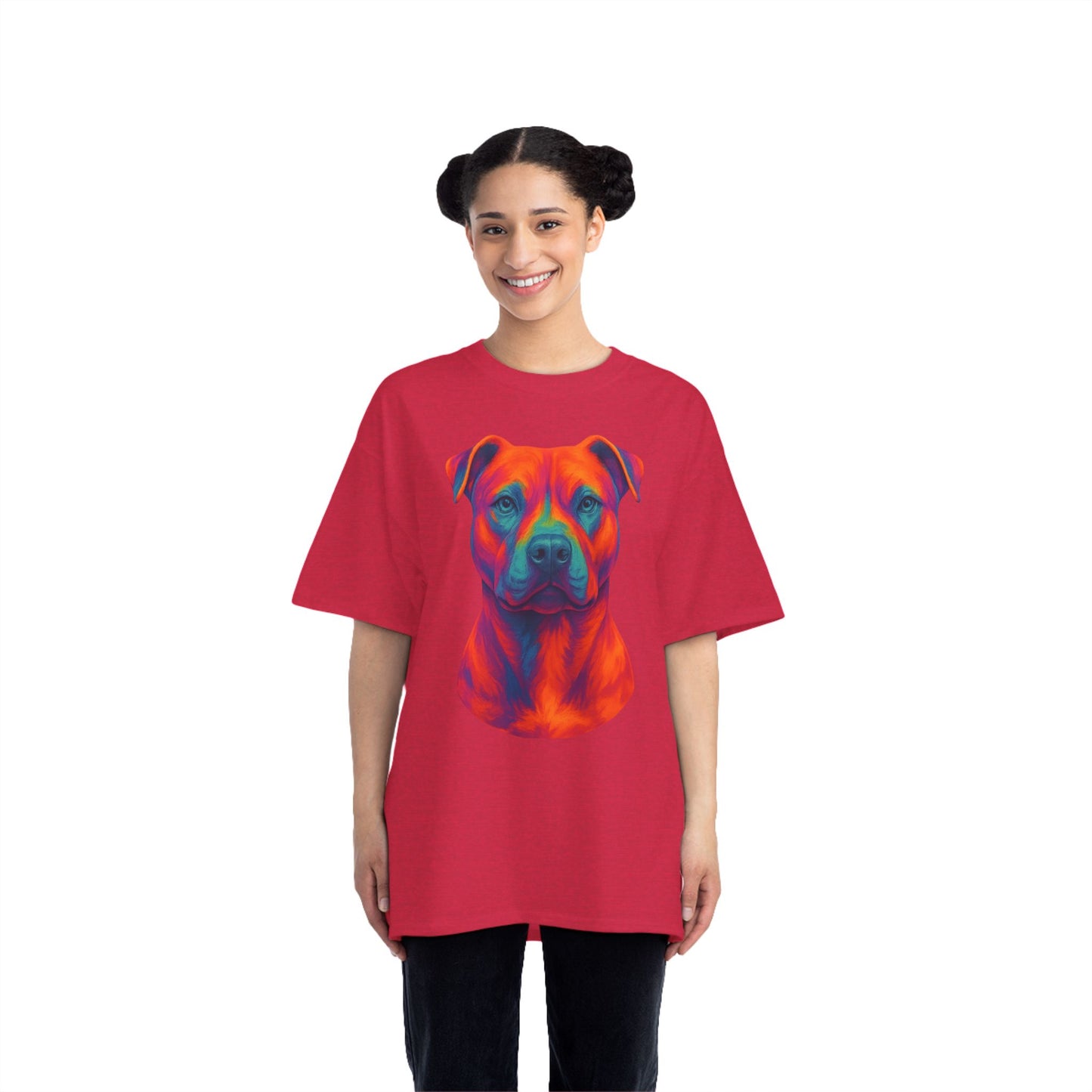 Vibrant Dog Lover's T-Shirt, Pet Apparel, Short-Sleeve Tee, Colorful Canine Art, Gift for Dog Owners, Animal Lover Fashion