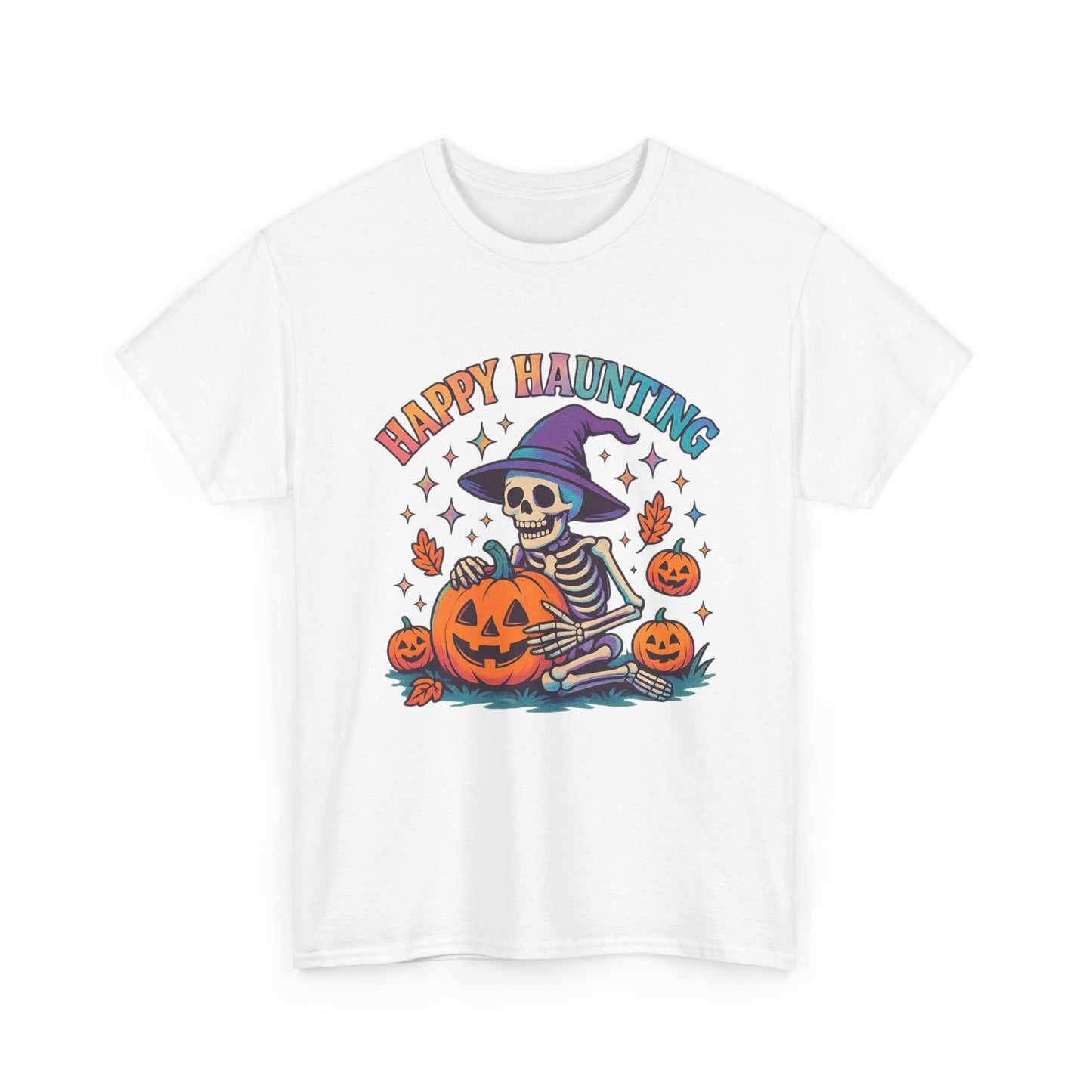 Halloween Skeleton Tee, Unisex Halloween Shirt, Spooky Season Apparel, Fall Festivity Clothing, Pumpkin Carving Fun