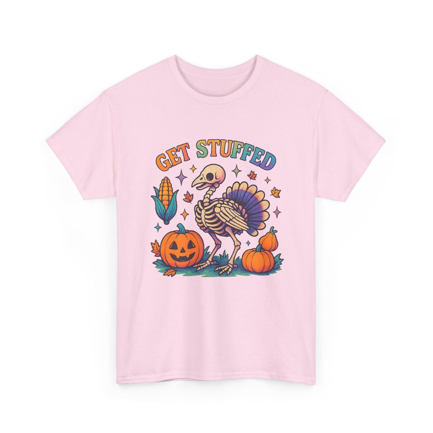 Funny Thanksgiving Unisex Tee - 'Get Stuffed' Graphic for Fall Celebrations, Casual Wear, Family Gatherings, Halloween Parties