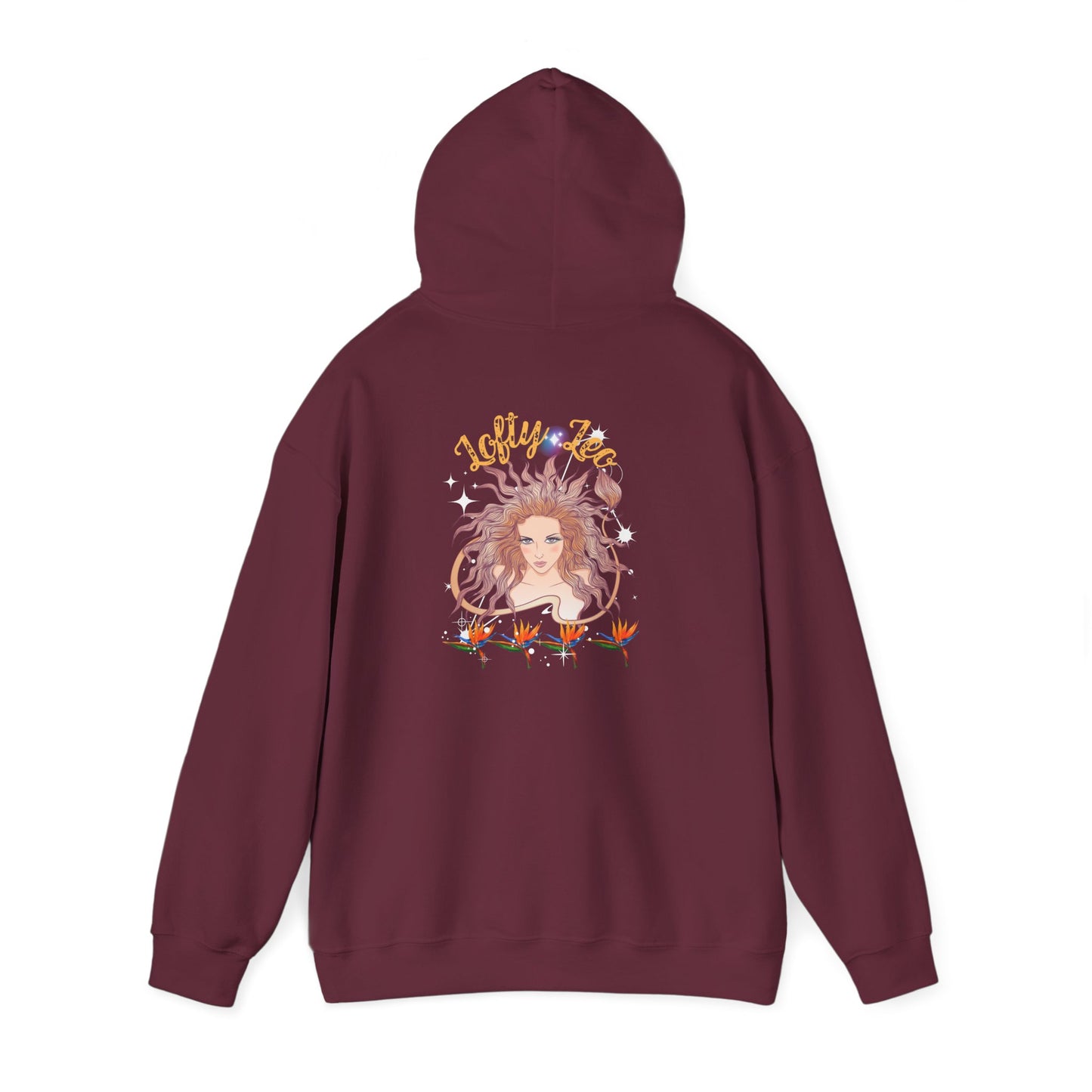 Cosmic Leo Unisex Hoodie, Cosmic Leo Zodiac Unisex Hoodie: Celestial Astrology Gift for Women, Lofty Horoscope Sweatshirt