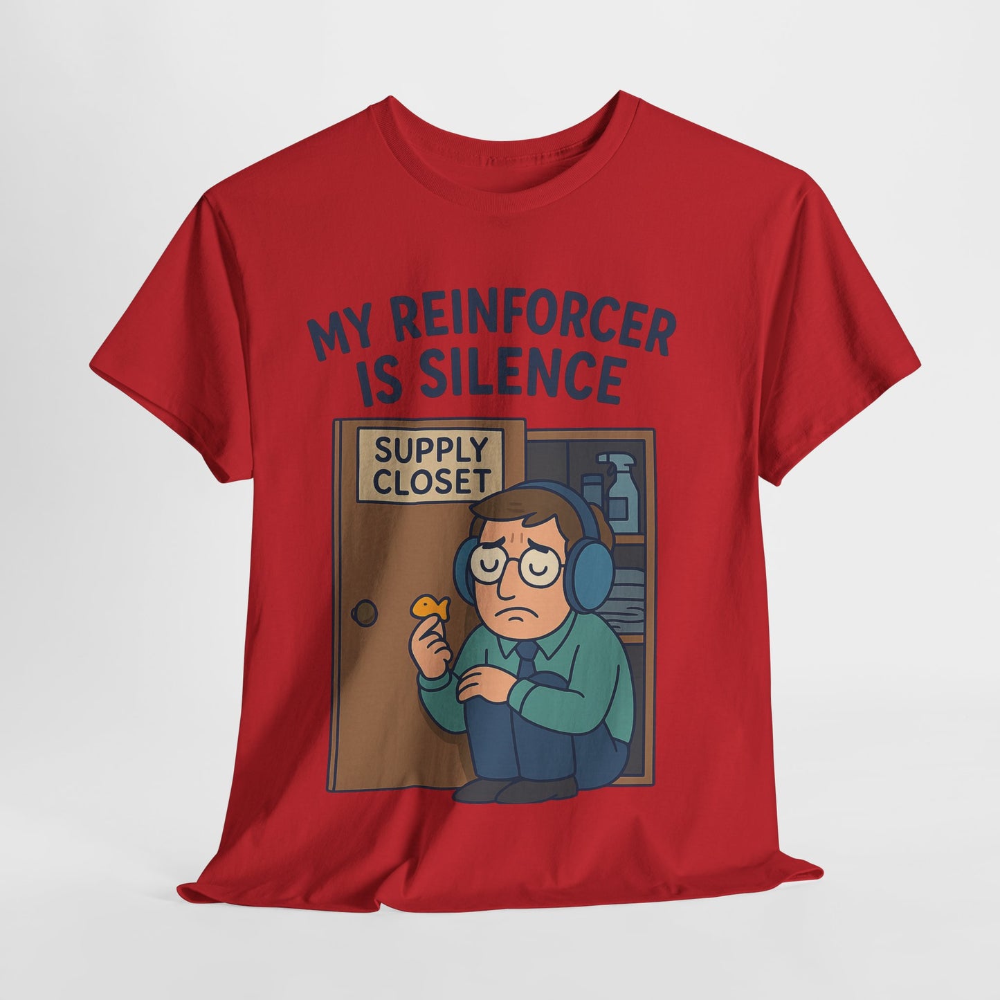 Funny RBT ABA Therapist Tee – Hiding in Closet Graphic – Behavior Technician Humor Shirt