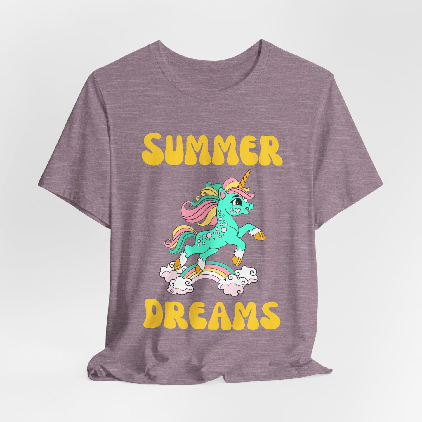 Unicorn Summer Dreams Tee, Casual Summer T-Shirt, Fun Unicorn Apparel, Gift for Kids & Teens
