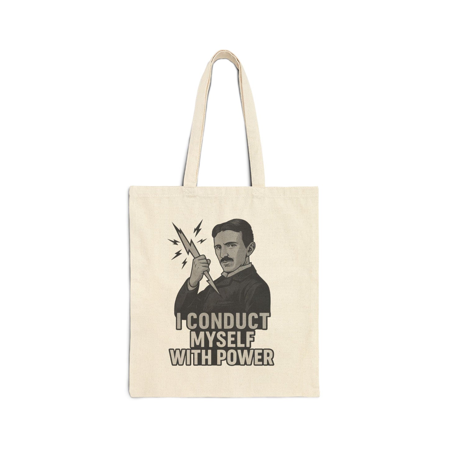 Nikola Tesla Quote Cotton Canvas Tote Bag | Motivational Gifts, Eco-Friendly Tote, Geek Chic, Science Lover