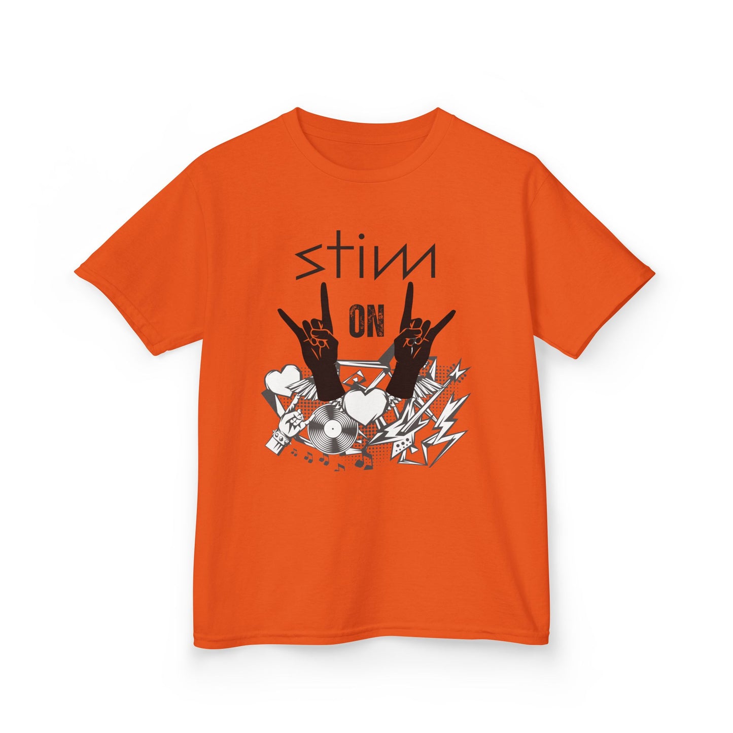 Kids Stim On Rock n Roll Heavy Cotton Tee