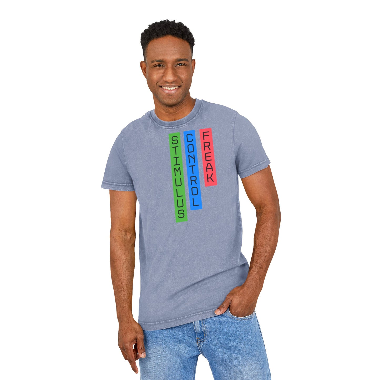 Acid Washed RBT BCBA Graphic Tee - Stimulus Control Freak, ABA Style Shirt, Cool Casual Wear, Gift for Friends, Everyday Comfort