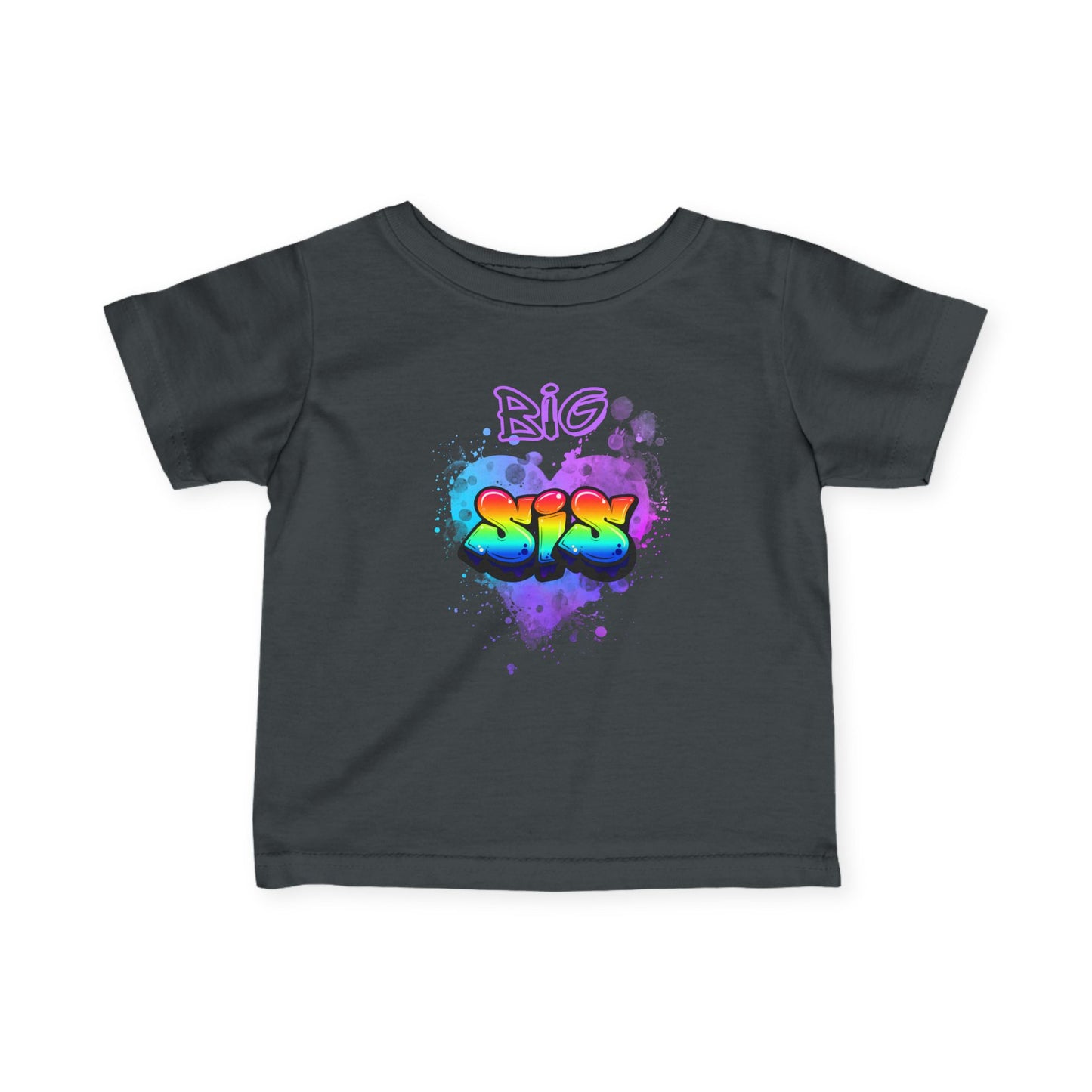 Toddler Tee 'Big Sis' Graffiti Style, gift for New big sister