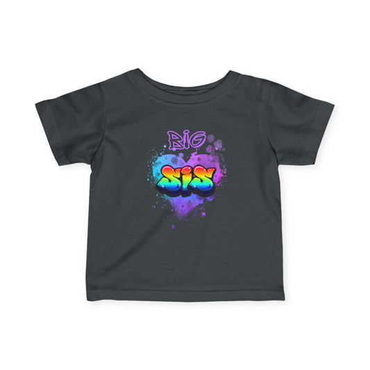 Toddler Tee 'Big Sis' Graffiti Style, gift for New big sister