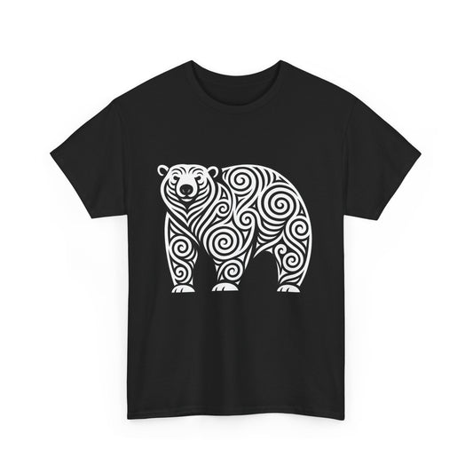 Stylish Bear Graphic Tee - Unisex Heavy Cotton T-Shirt, Animal Lover Gift, Unique Nature Apparel