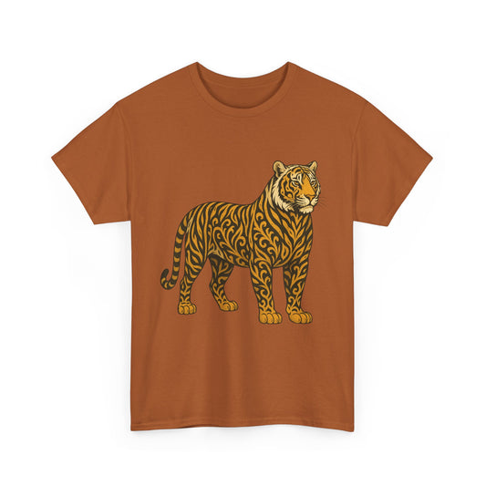 Tiger Graphic Unisex Heavy Cotton Tee | Animal Lover's Gift | Nature Enthusiast Shirt